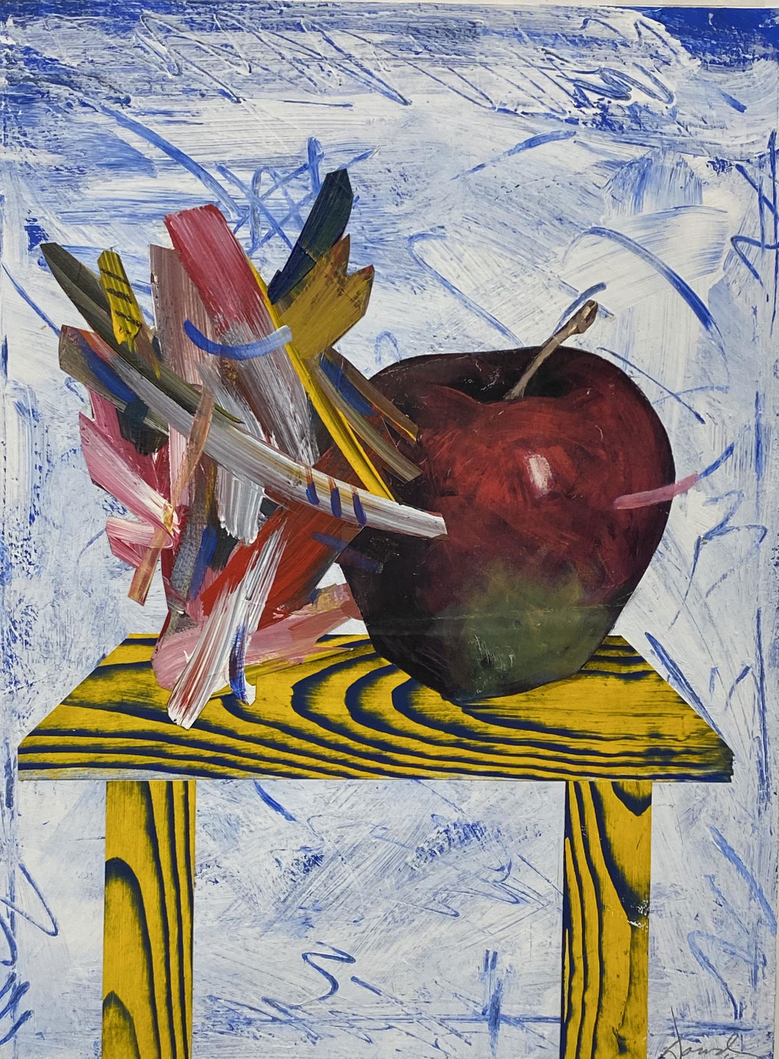 Robert Dowd "Untitled still life" mixed media collage (1 of 3)
