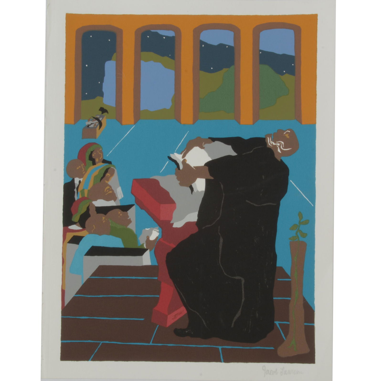 Jacob Lawrence, No. 4 From the Genesis No. 4, (1 of 3)