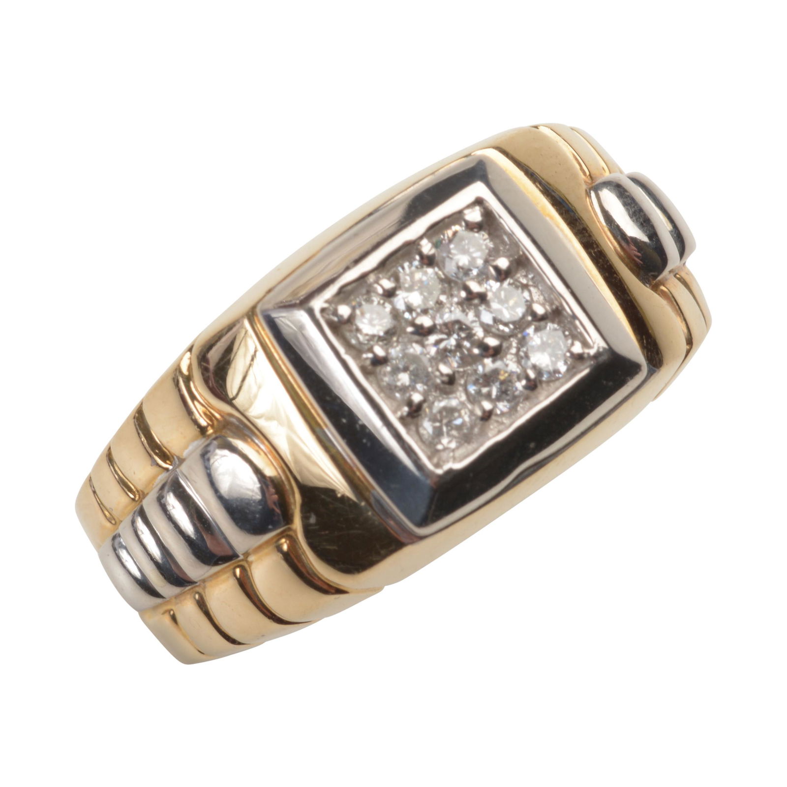 Men's Diamond, 14k Gold Ring. (1 of 3)