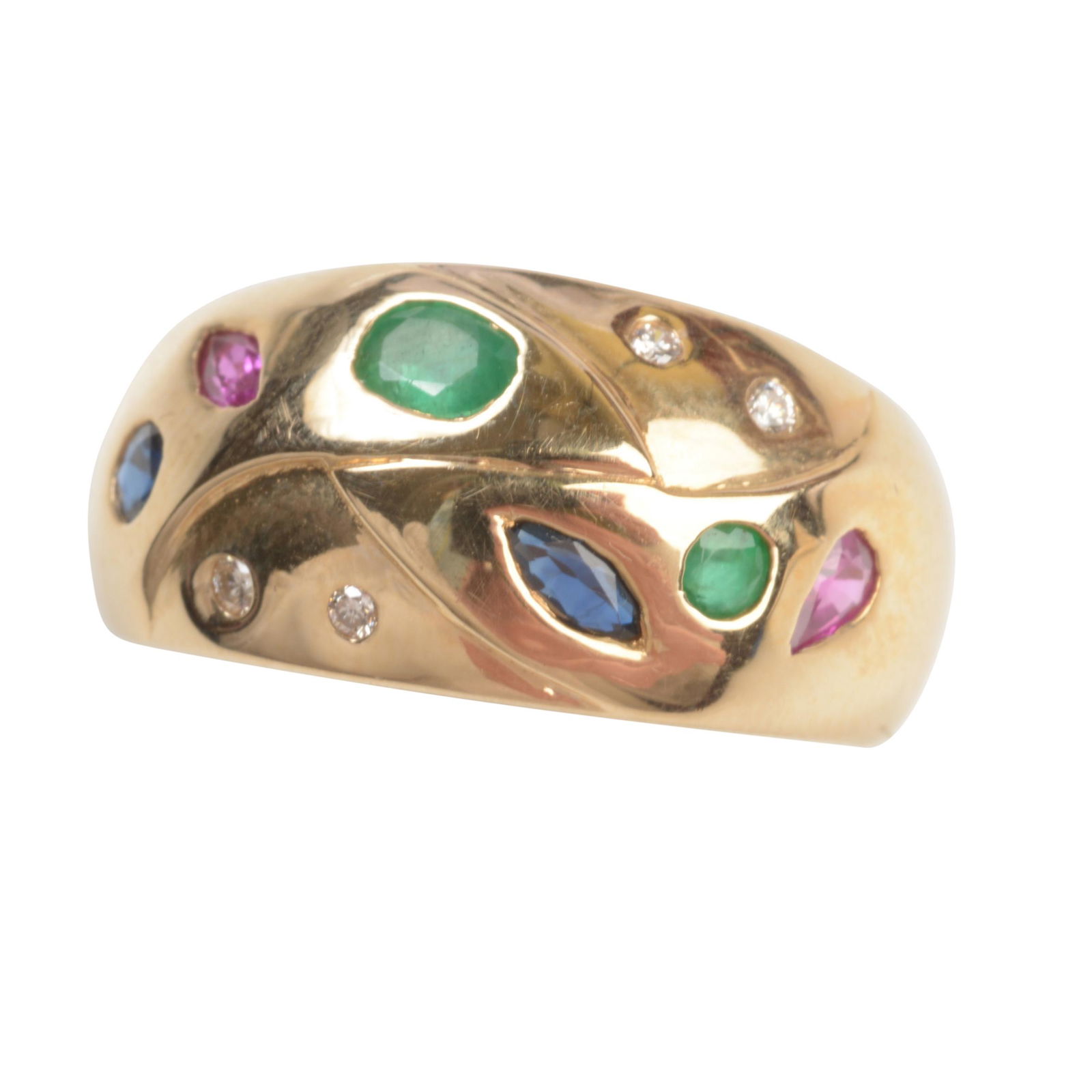 Multi-Stone, Diamond, 14k Yellow Gold Ring. (1 of 1)
