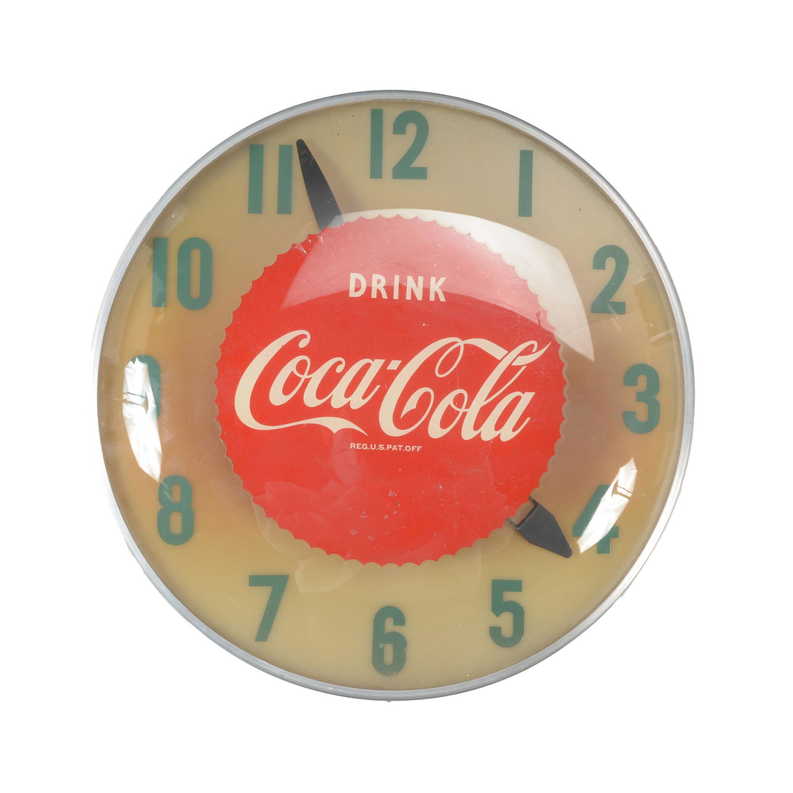 1950's Coca-Cola Outdoor Back-Lit Wall Clock. (1 of 3)