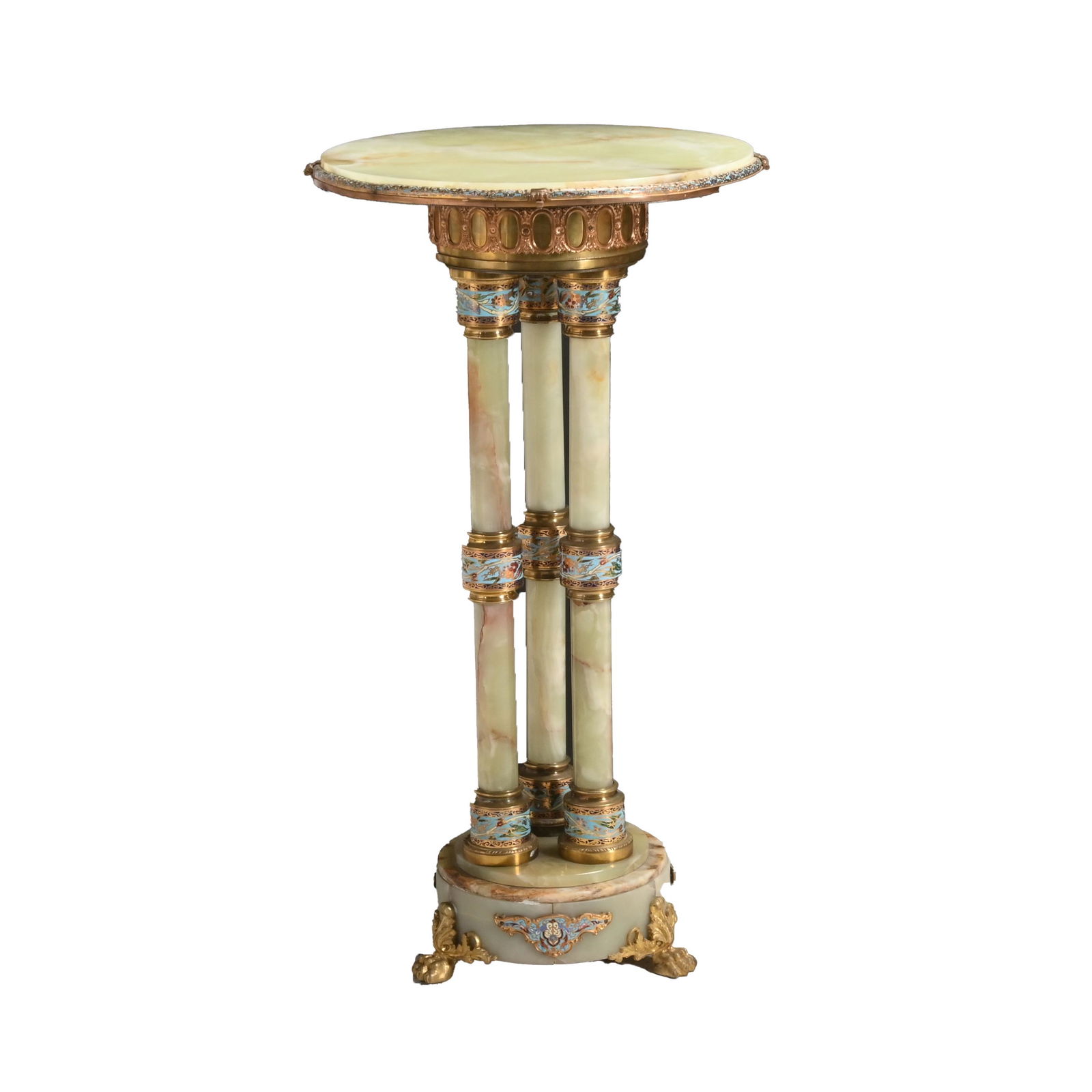 French Napoleon III Style Onyx and CloisonnÃ‹ Tripodal (1 of 3)