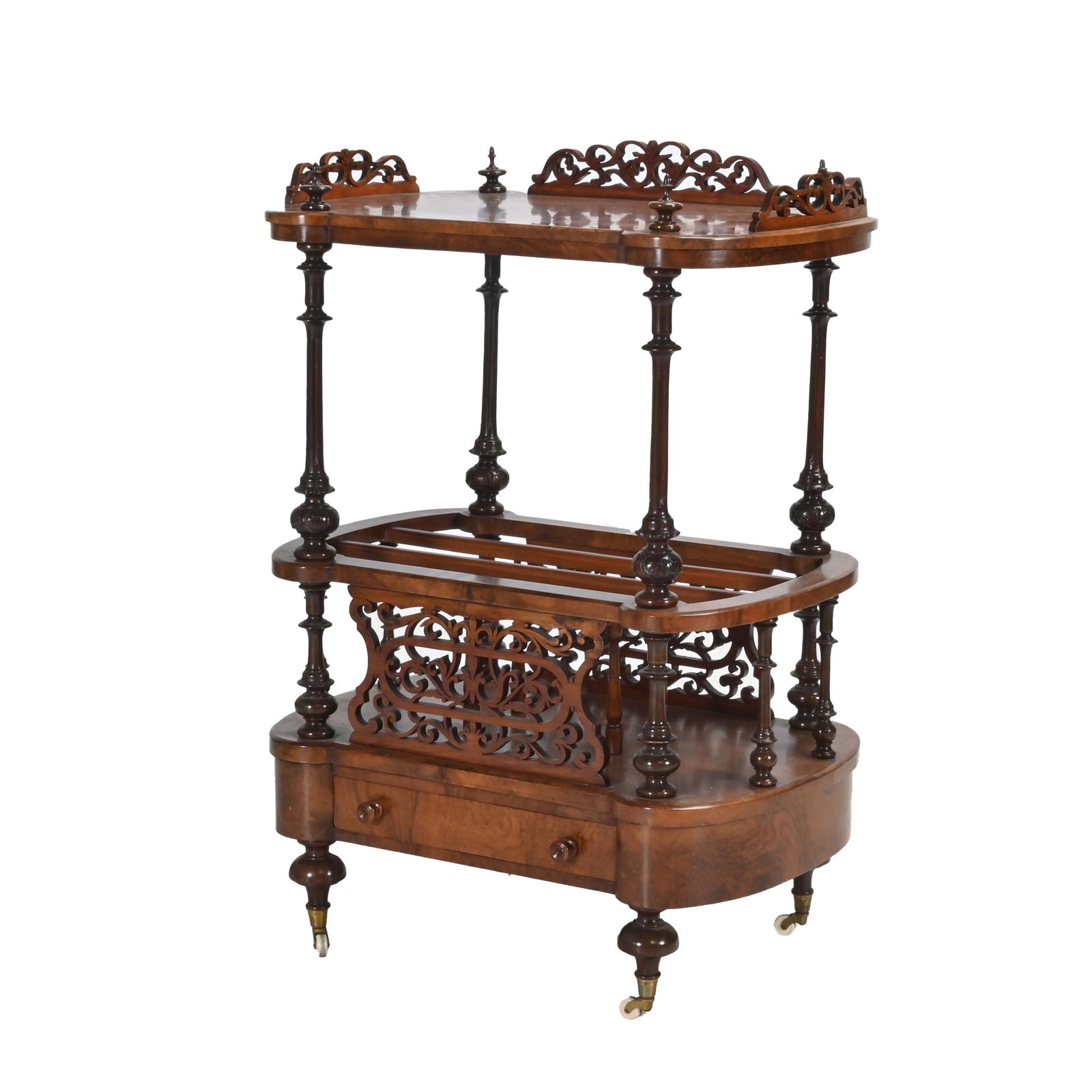 English Victorian Burl, Rosewood, and Mahogany (1 of 4)