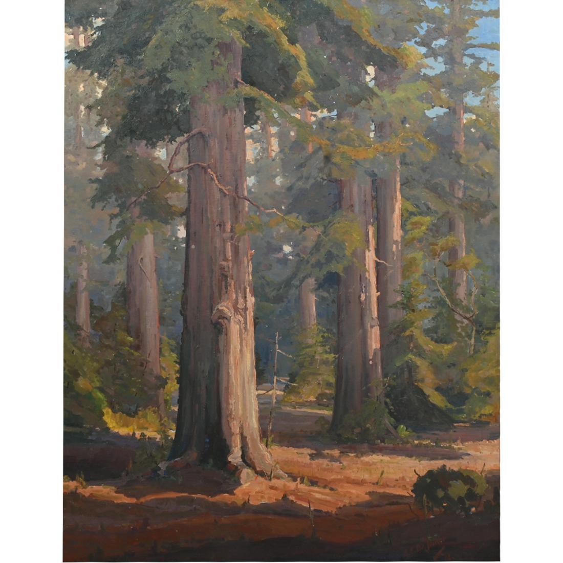 Luther Dejoiner "Redwoods" oil on canvas (1 of 5)