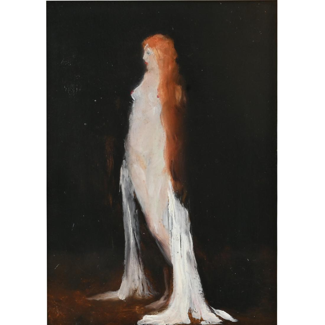 School of Robert Henri "Figure" oil on board (1 of 4)
