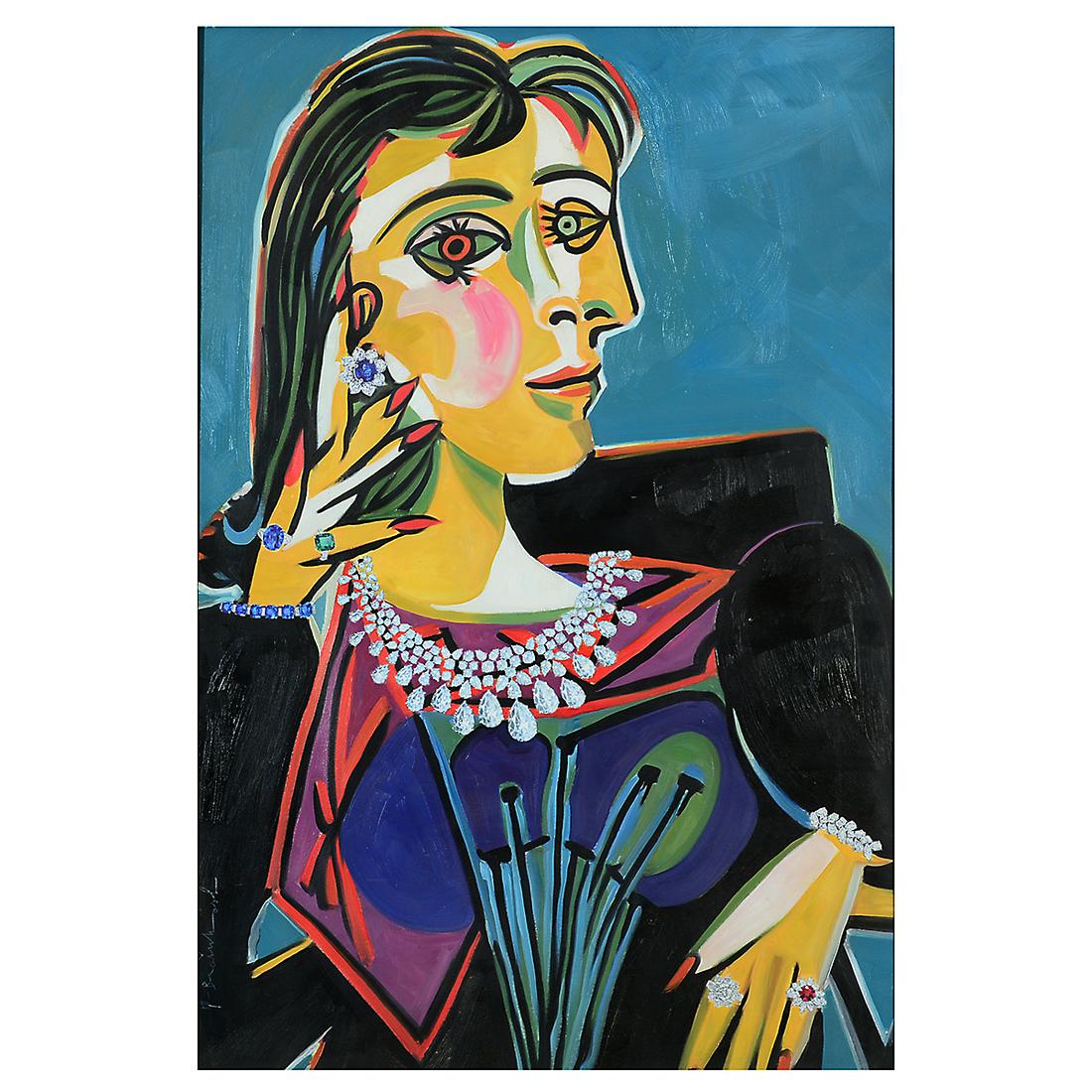 Mr. Brainwash "Picasso's Dora Maar Portrait Bejeweled (1 of 4)