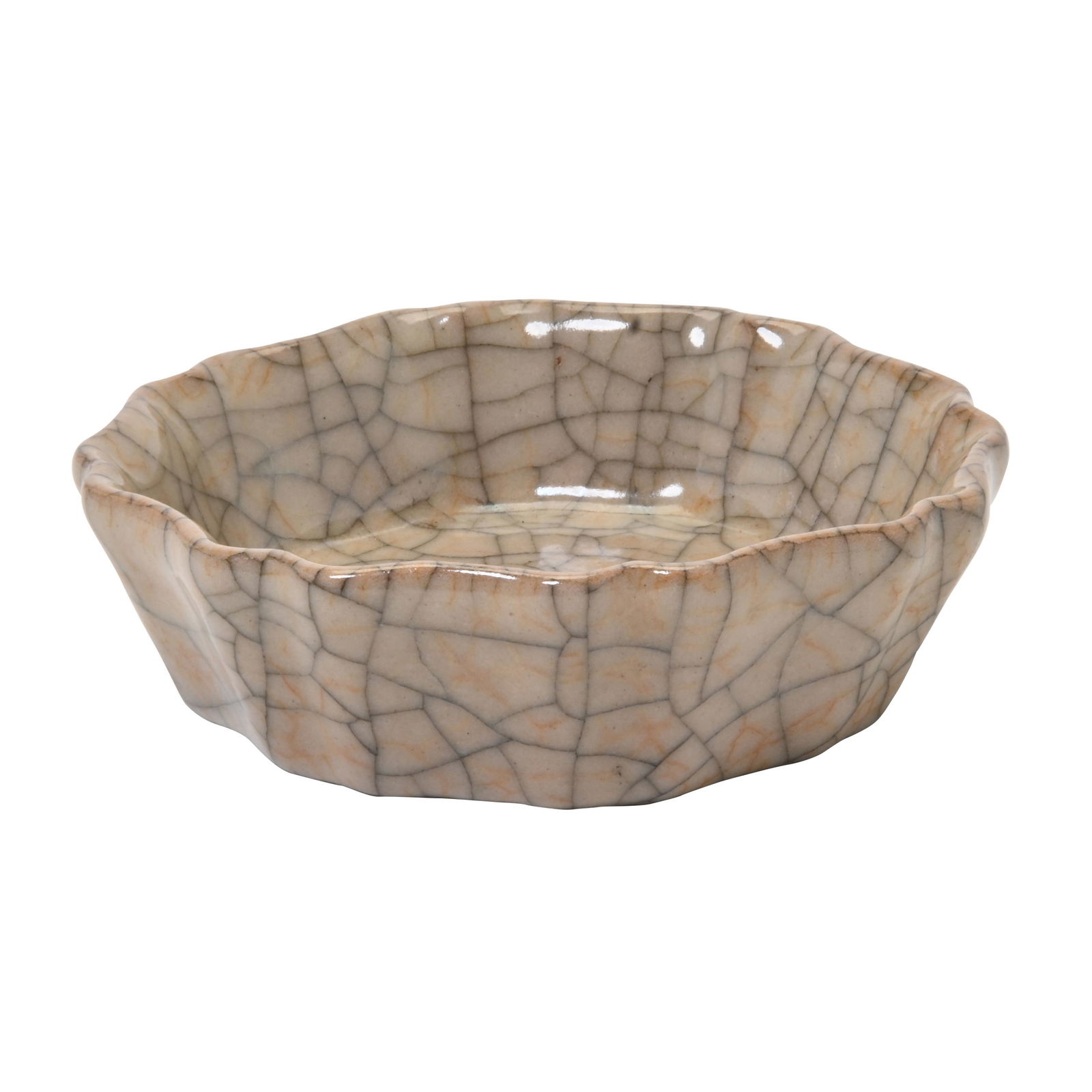 Chinese Ge-Type Foliate Brush Washer. (1 of 2)