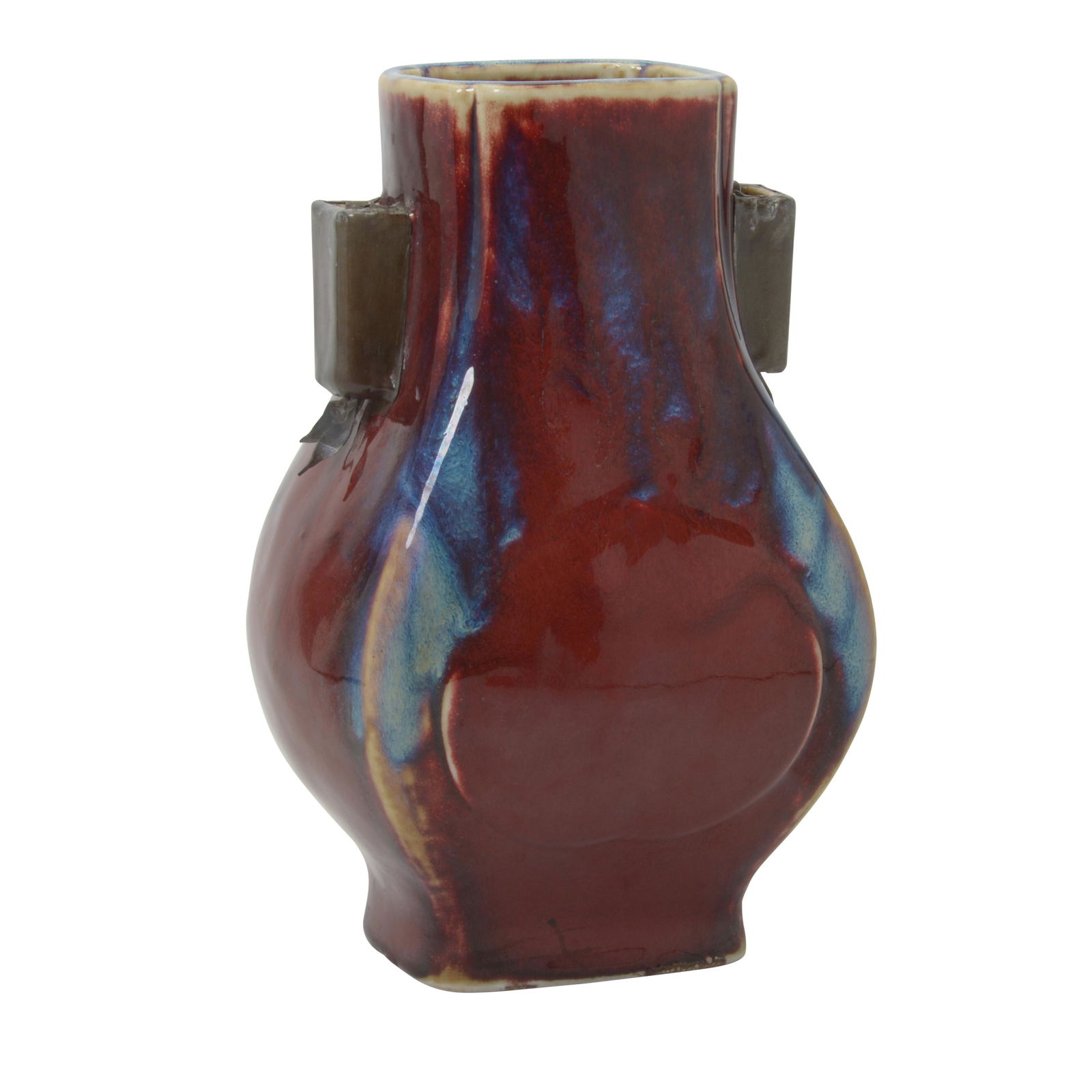 Chinese Flambe Glazed Hu Vase. (1 of 3)