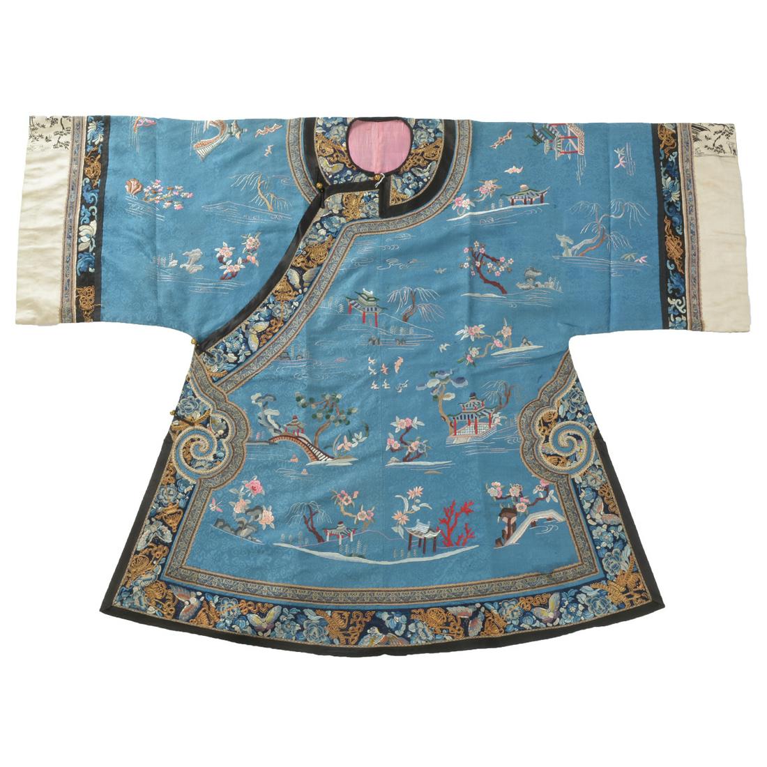 Chinese Blue-Ground Lady's Informal Robe. (1 of 4)