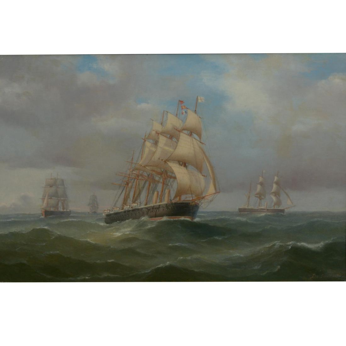 Tommaso de Simone "Five masted steam vessel..." (1 of 5)