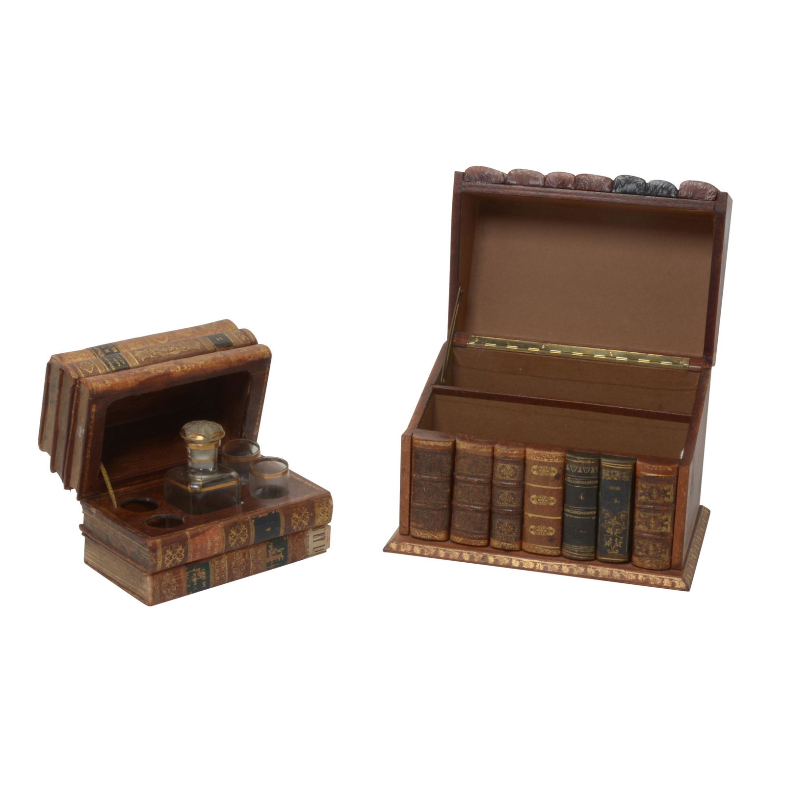 Two French 19th Century Leather Book Articles (1 of 5)