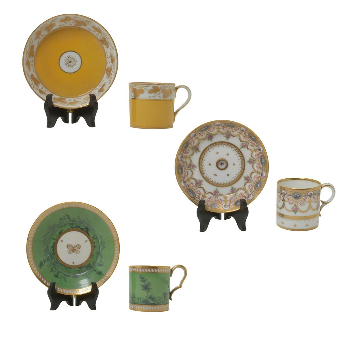 Three 19th Century Vienna and Paris Porcelain Coffee (1 of 6)