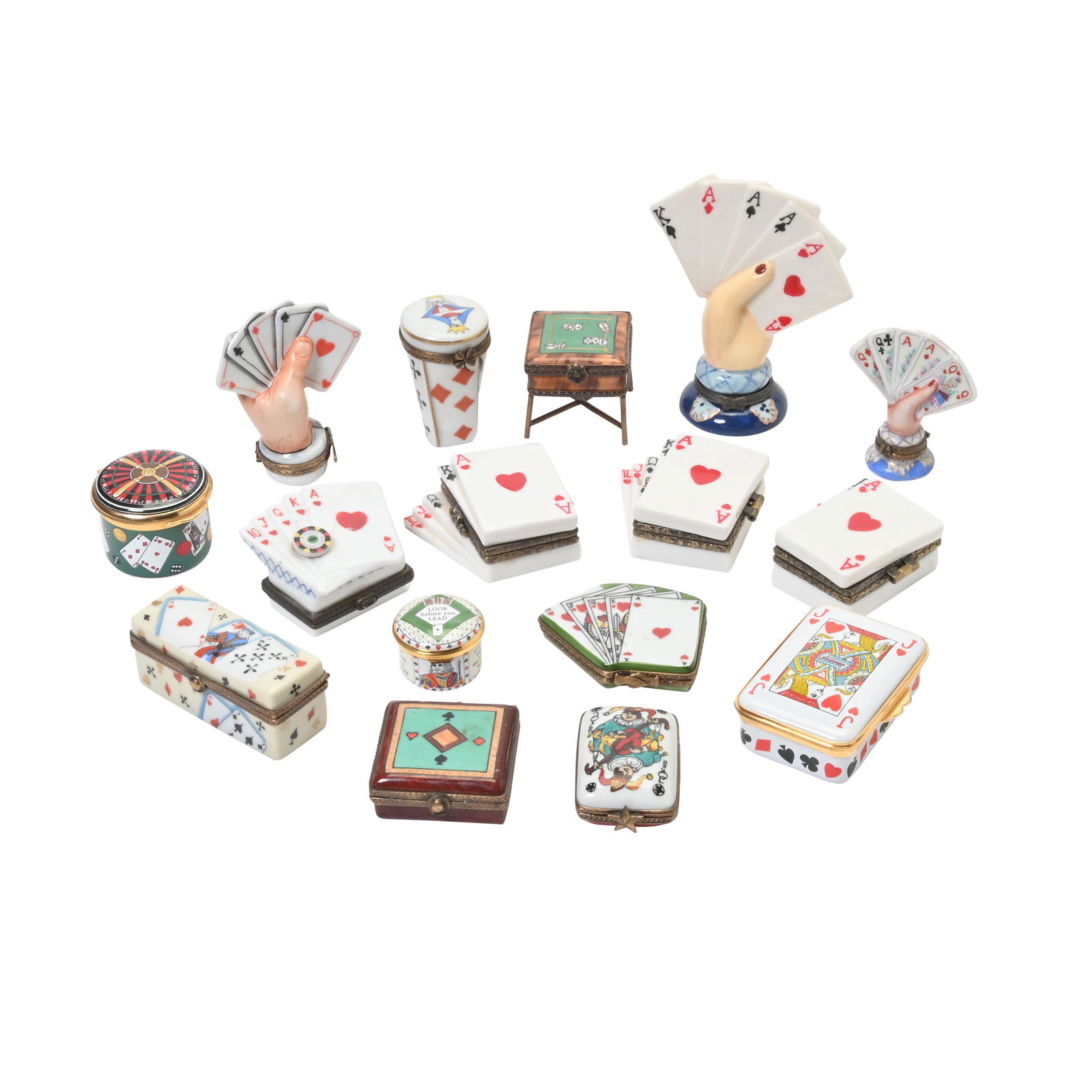 Collection of Painted Porcelain Novelty Boxes Including (1 of 4)