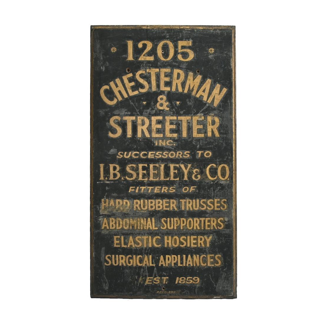 Vintage Antique Advertising Painted Sign, Chesterman (1 of 3)