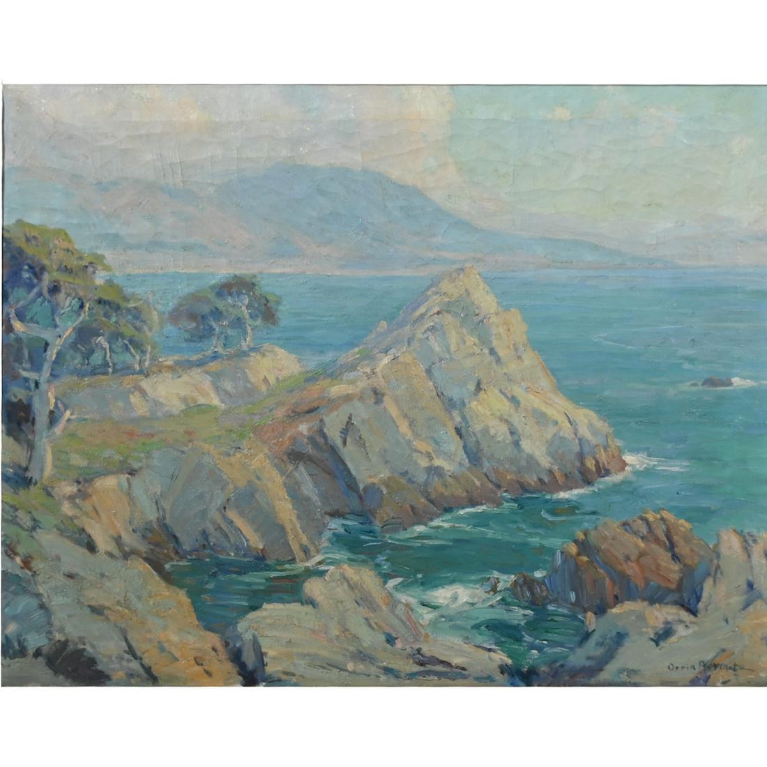 Orrin White "Carmel Cypress" oil on canvas (1 of 4)