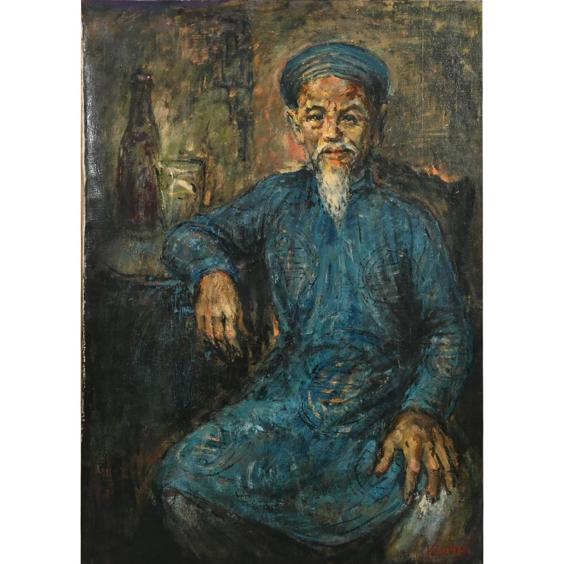 Nguyen Van Nguyen "Saigon Vietnam" oil on canvas (1 of 4)