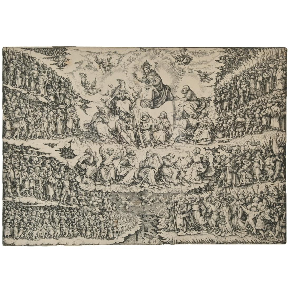 Daniel Hopfer "The Last Judgment" etching (1 of 4)
