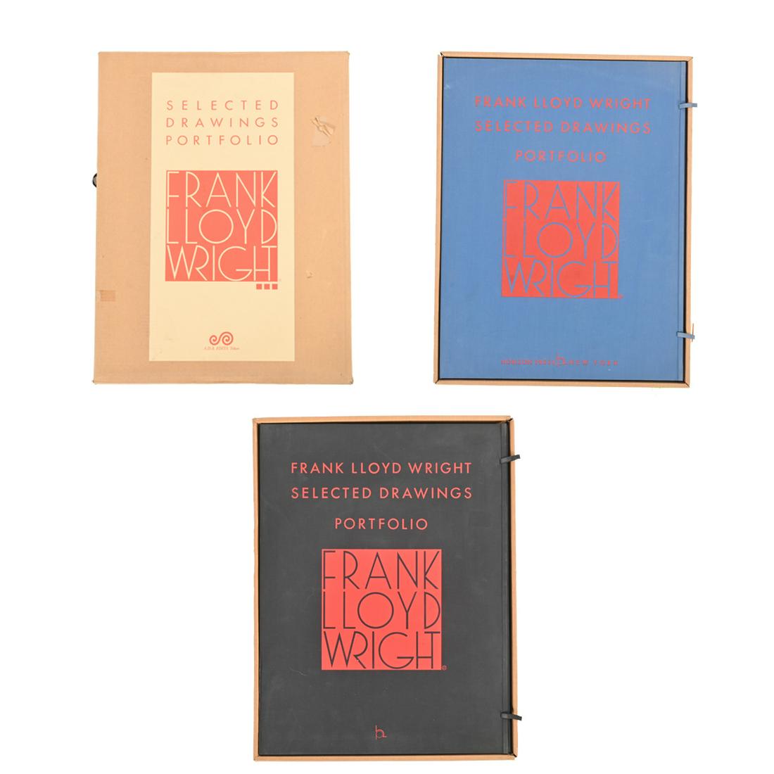 Frank Lloyd Wright Wasmuth Portfolios, Group of 3 (1 of 7)