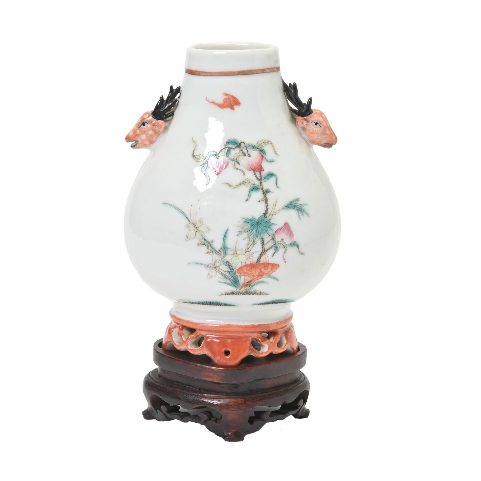 Chinese Famille Rose Hu Form Vase. (1 of 3)