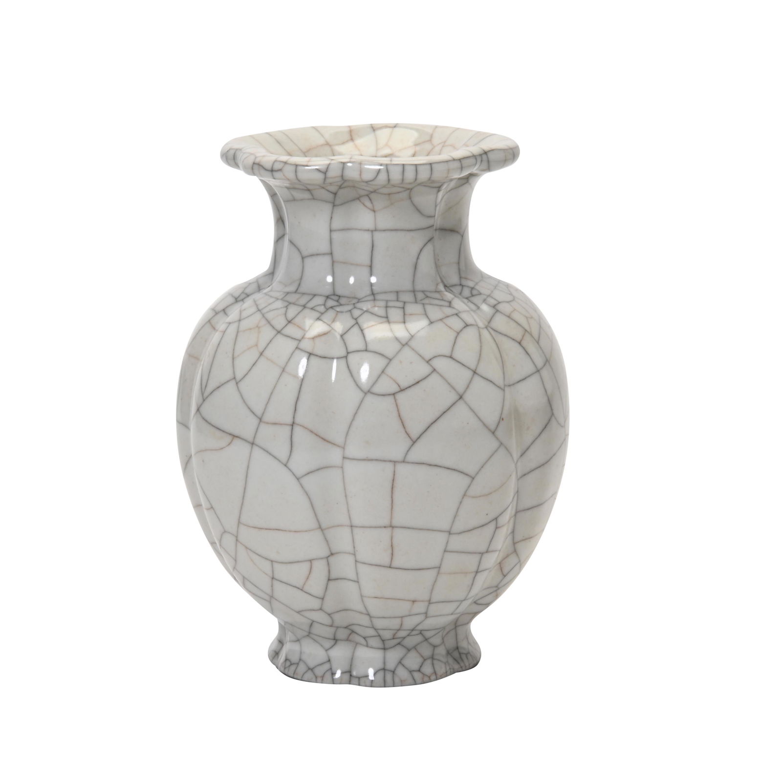 A Chinese Ge-Type Lobed Vase. (1 of 2)