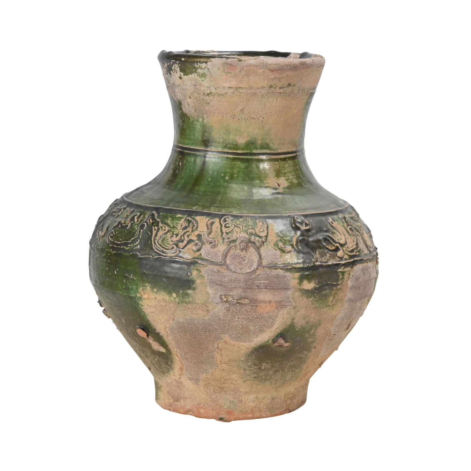 Green Glazed Han Dynasty Pottery Vase (1 of 3)
