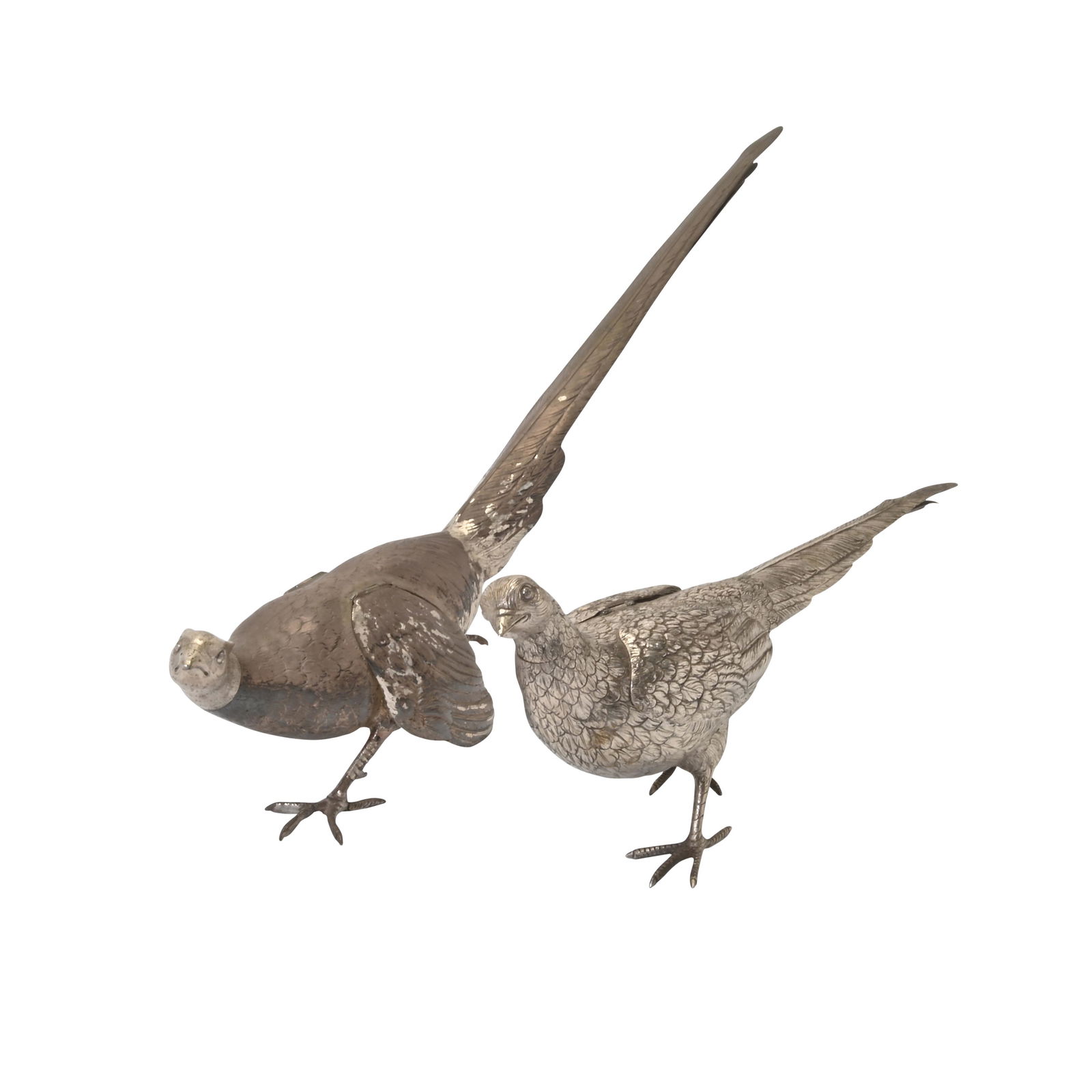 Pair of Silverplate Pheasant Table Decorations. (1 of 3)