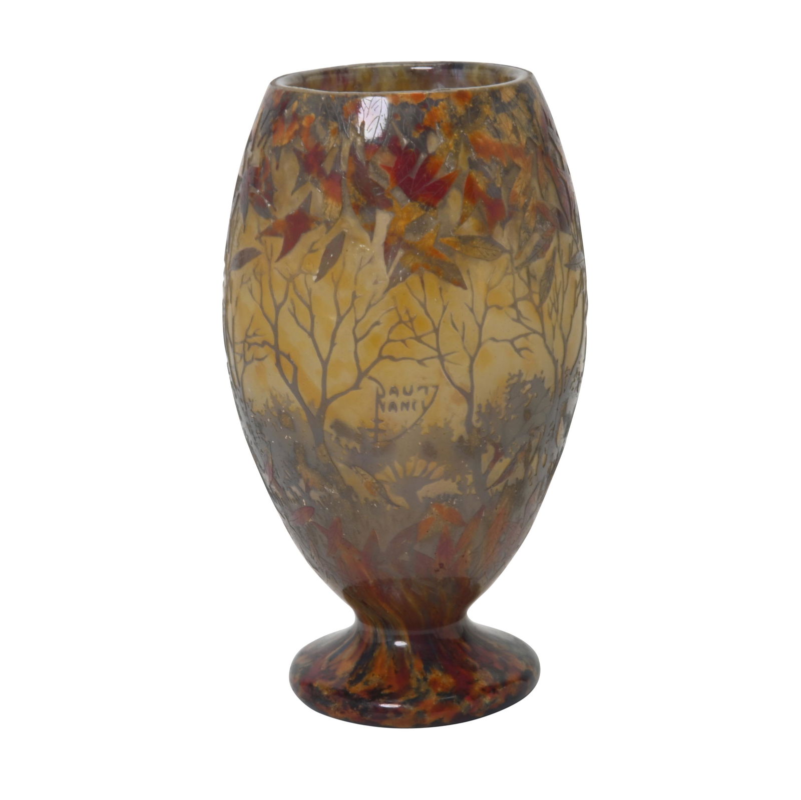 Daum Style Cameo Glass Vase. (1 of 3)