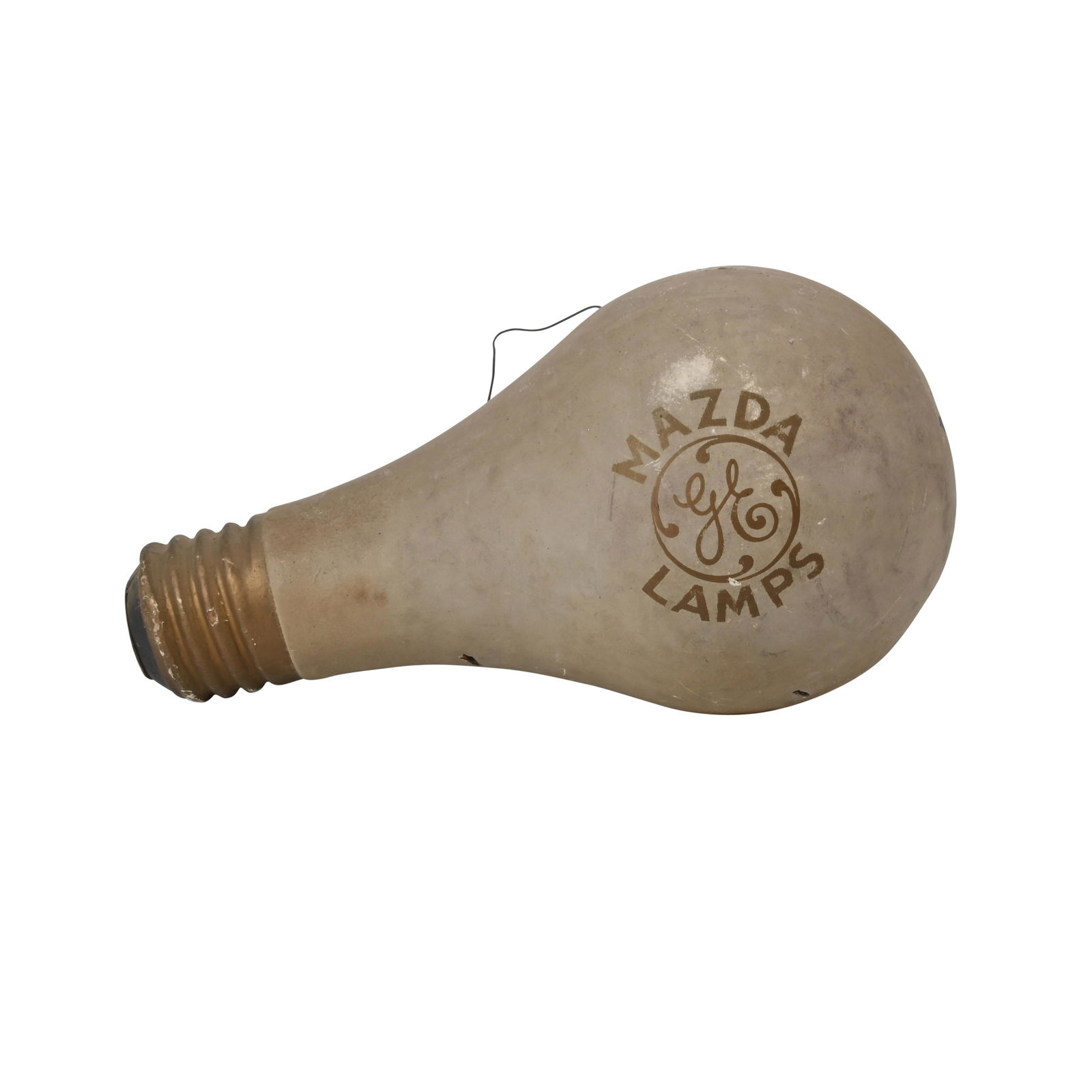 Antique Advertising Sign: GE Light Bulb, Mazda Lamps. (1 of 3)