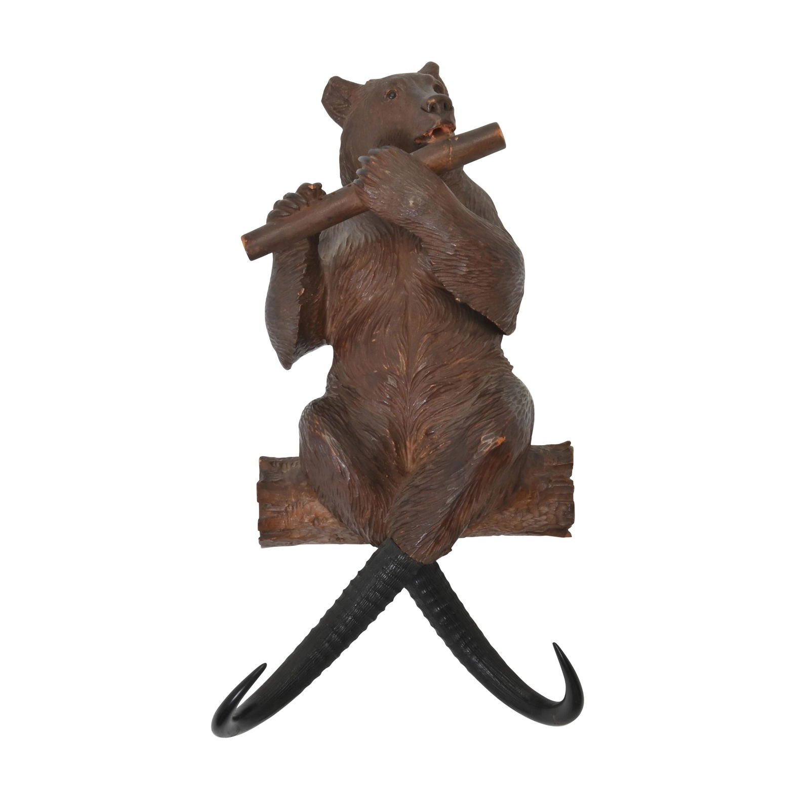 Black Walnut Wall Mounted Bear Music Box. (1 of 3)