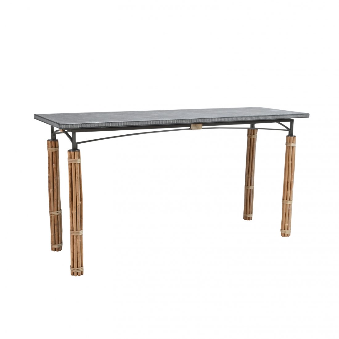 McGuire Bamboo and Glass Dining Table. (1 of 4)