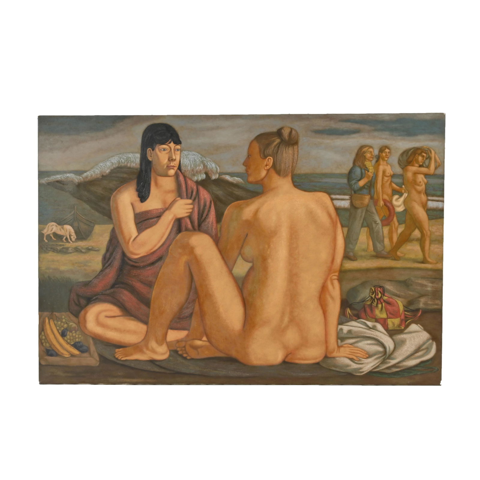 Norbert Schlaus "Two Nudes" oil on canvas (1 of 2)