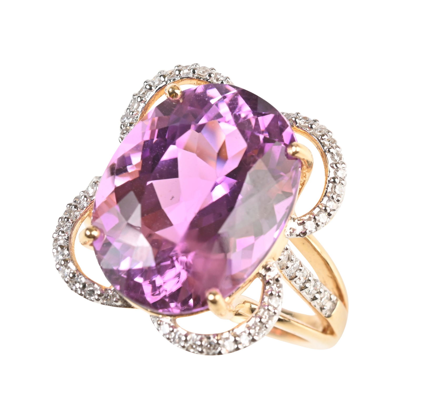 Kunzite, Diamond, 18k Gold Ring. (1 of 3)