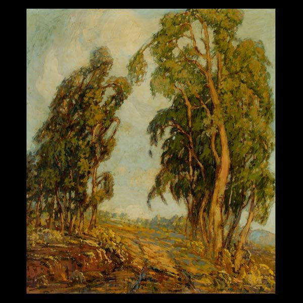 Ralph Holmes oil, Mountain Road Landscape: Ralph Holmes (American 1876-1963) The Mountain Road, Framed oil on linen, 35 x 31 inches, signed lower left Ralph Holmes.