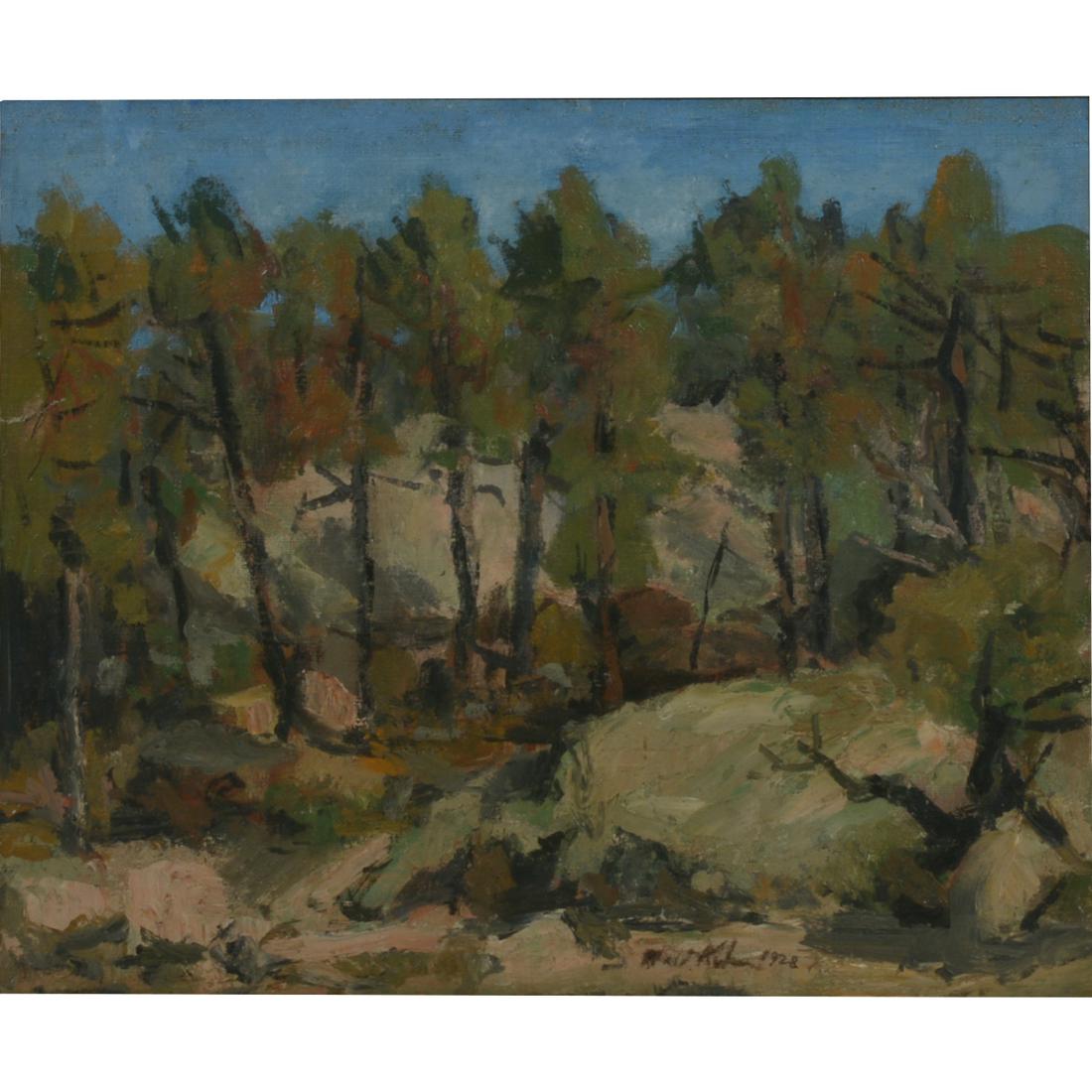 Walt Francis Kuhn "Landscape with Trees", 1928 oil on (1 of 6)