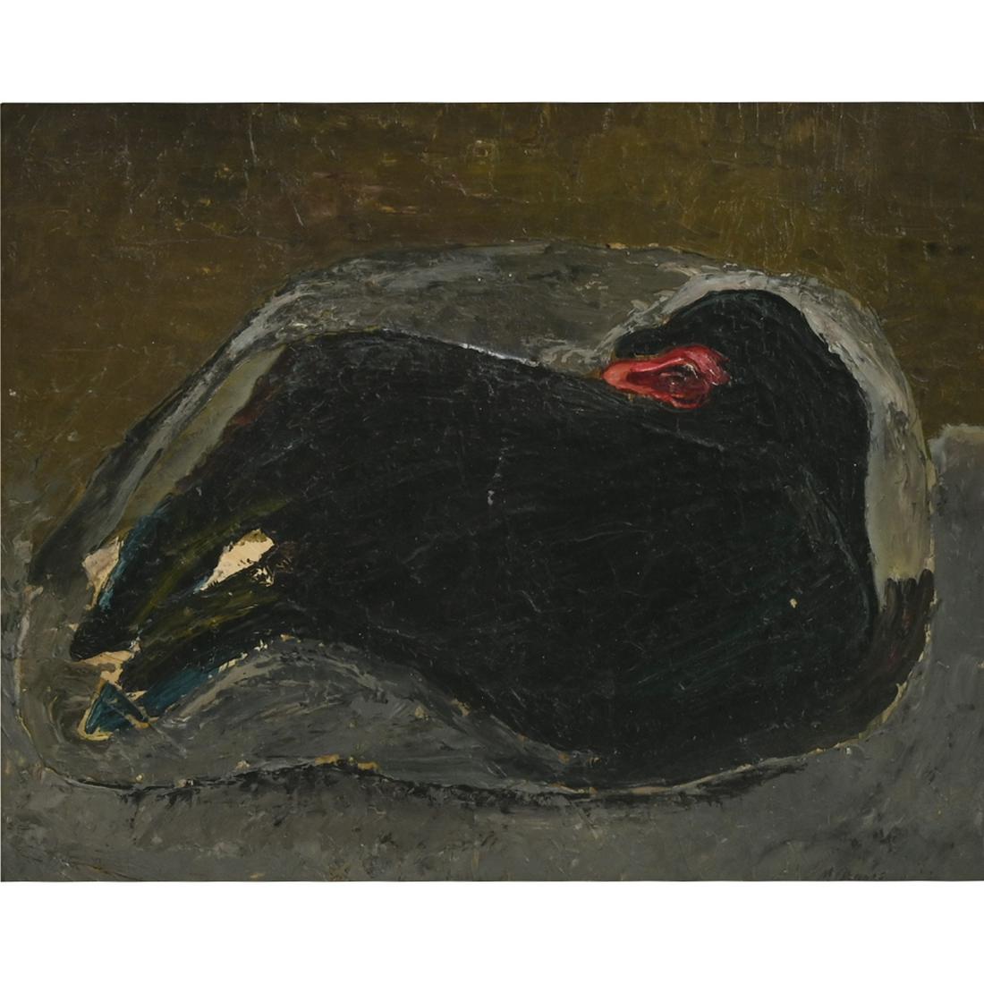 Morris Graves "Bird of the Inner Eye" oil on board (1 of 5)