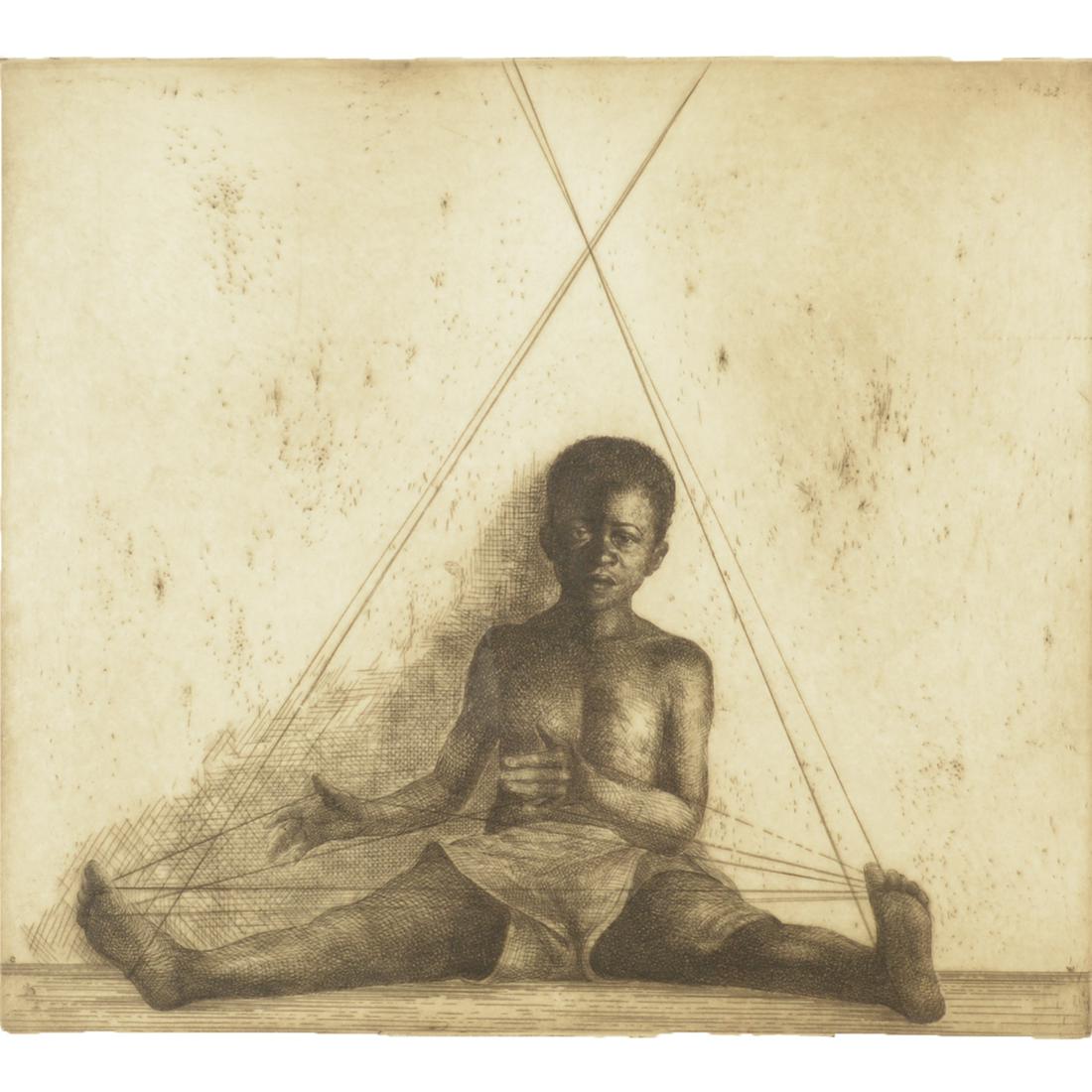 Charles White "Cats Cradle" etching (1 of 6)