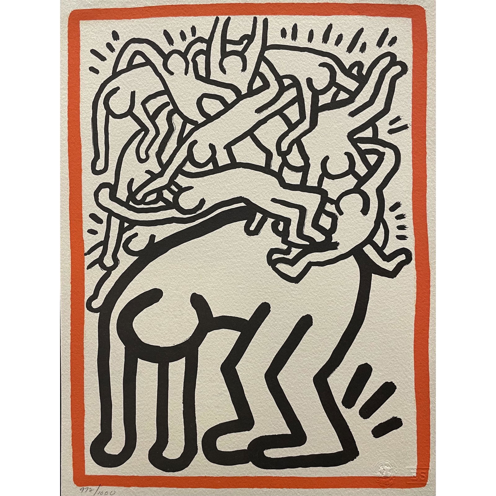 Keith Haring, AIDS Worldwide, 1990, Lithograph (1 of 5)