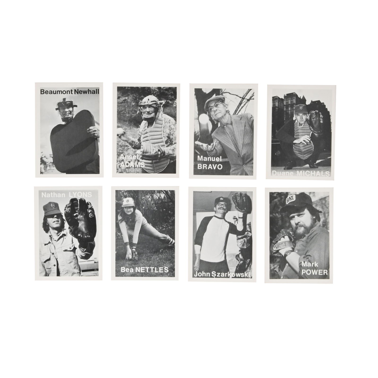 Mike Mandel set of 134 Baseball photographer trading: MIKE MANDEL (American b. 1950) 'Complete set of 134 Baseball Photographer Trading Cards' lithographic reproduction on a baseball card, each card measures: 3.5 x 2.5 inches, Each card depicts a promine