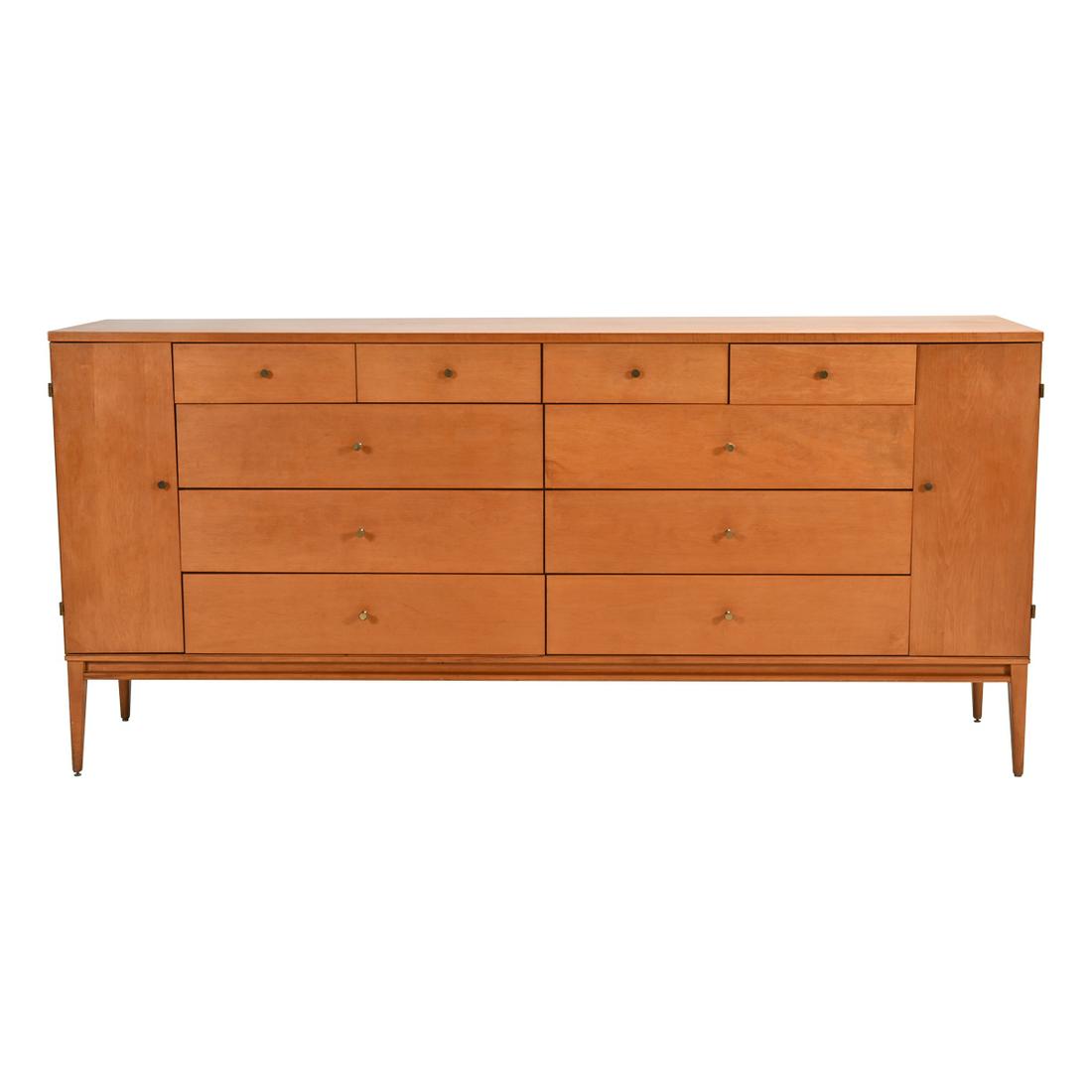 Mid-Century Modern Paul McCobb Planner Group Maple: Mid-Century Modern Paul McCobb Planner Group Maple Double Wide Dresser Cabinet 1510-L. Paul McCobb (1917-1969). The Planner Group furniture was produced for Winchendon Furniture, MASS. Label to drawer