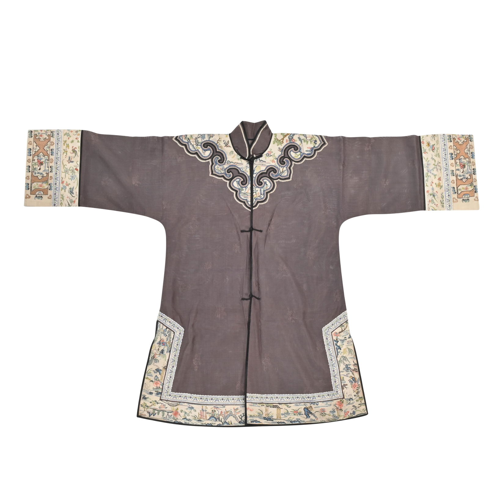 A Gray-Ground Summer Gauze Informal Robe (1 of 2)