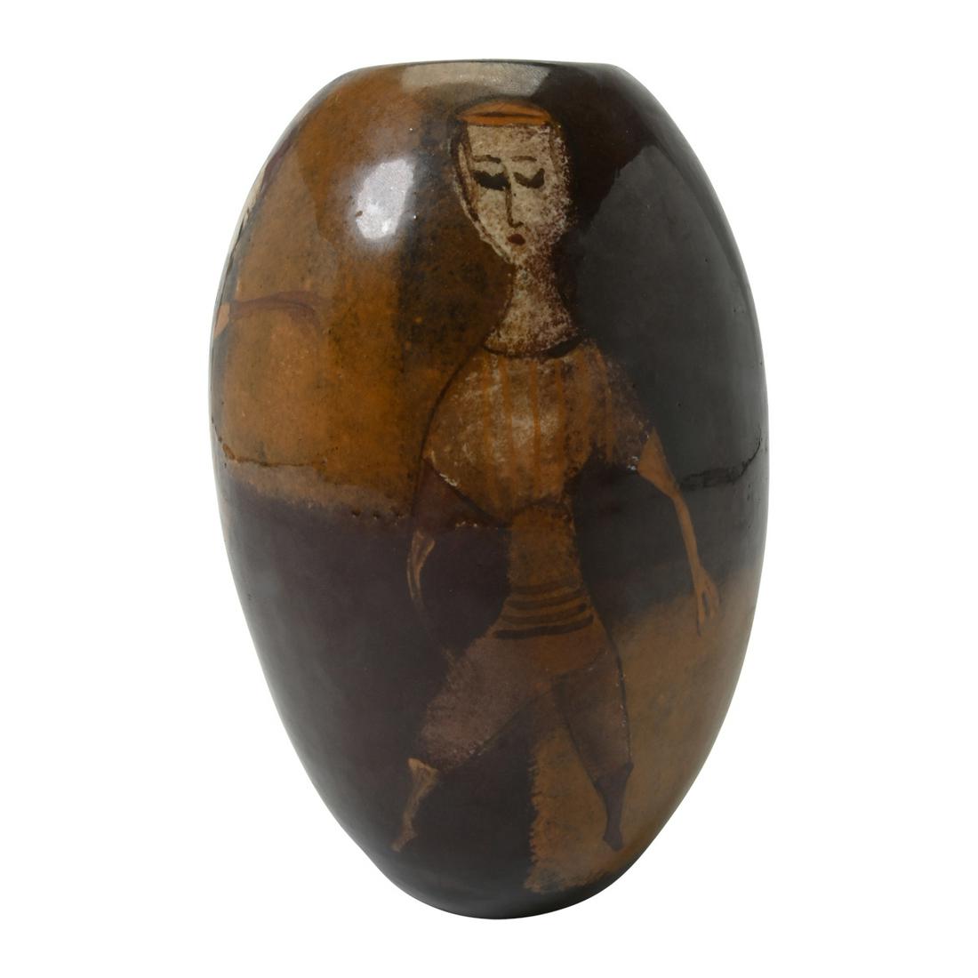 American Mid-Century Modern Polia Pillin Pottery Vase. (1 of 3)