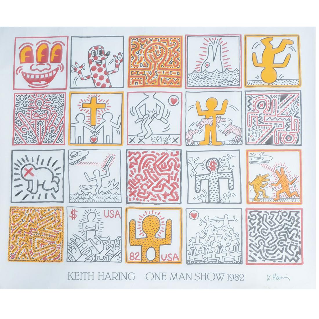 Keith Haring "One Man Show 1982" offset litho poster (1 of 2)