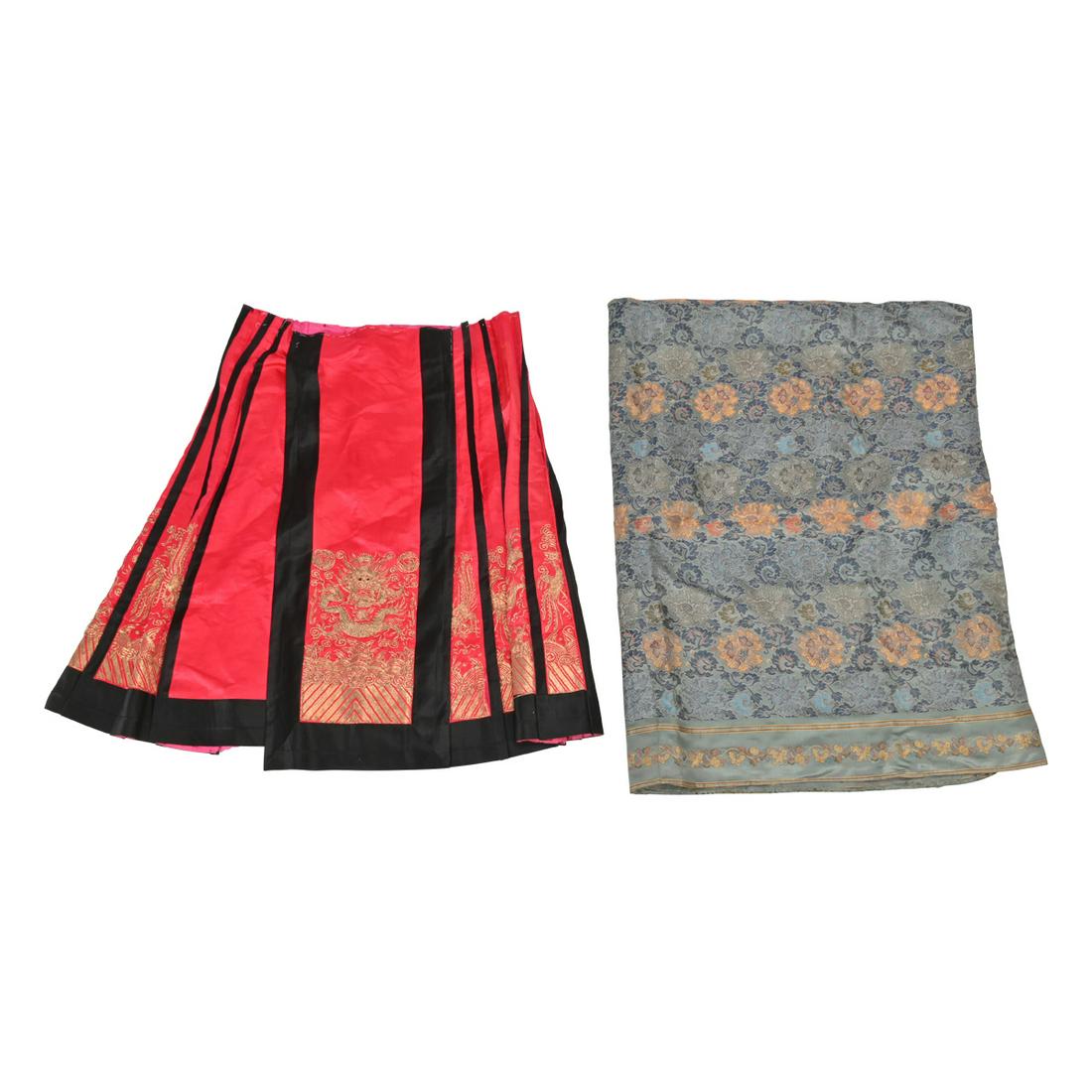 Chinese Silk Wedding Skirt and Silk Panel. (1 of 7)