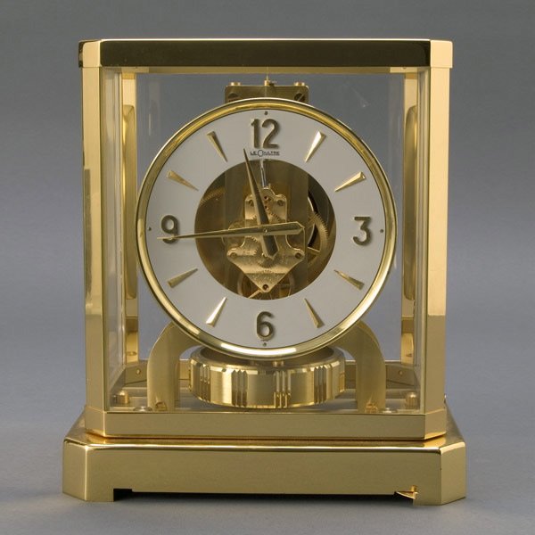 Jaeger Le Coultre & Cie Atmos Swiss Mantel Clock: Jaeger Le Coultre & Cie Atmos Swiss Mantel Clock {Dimensions 9 1/8 x 8 x 6 1/4 inches} Proceeds to benefit the L.J. and Mary Skaggs Foundation.