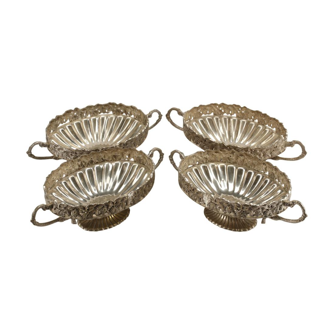 Set of Four Continental Silver Plated Bowls. (1 of 3)