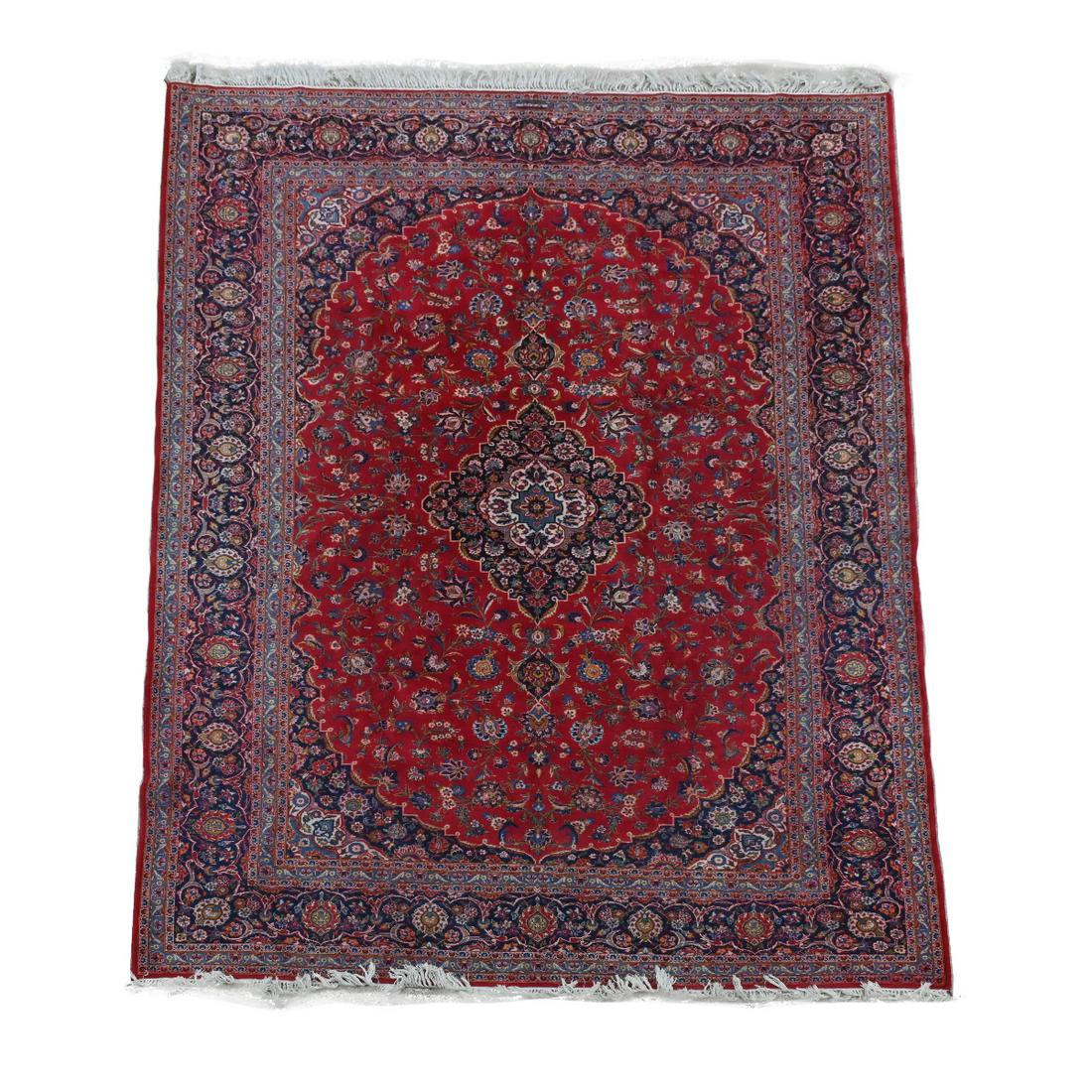 Signed Persian Kashan Carpet. (1 of 5)