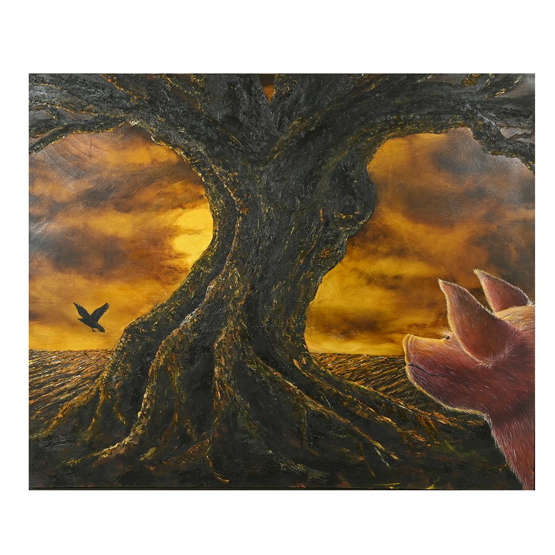 Robert Bissell "Raven I" oil on canvas (1 of 3)