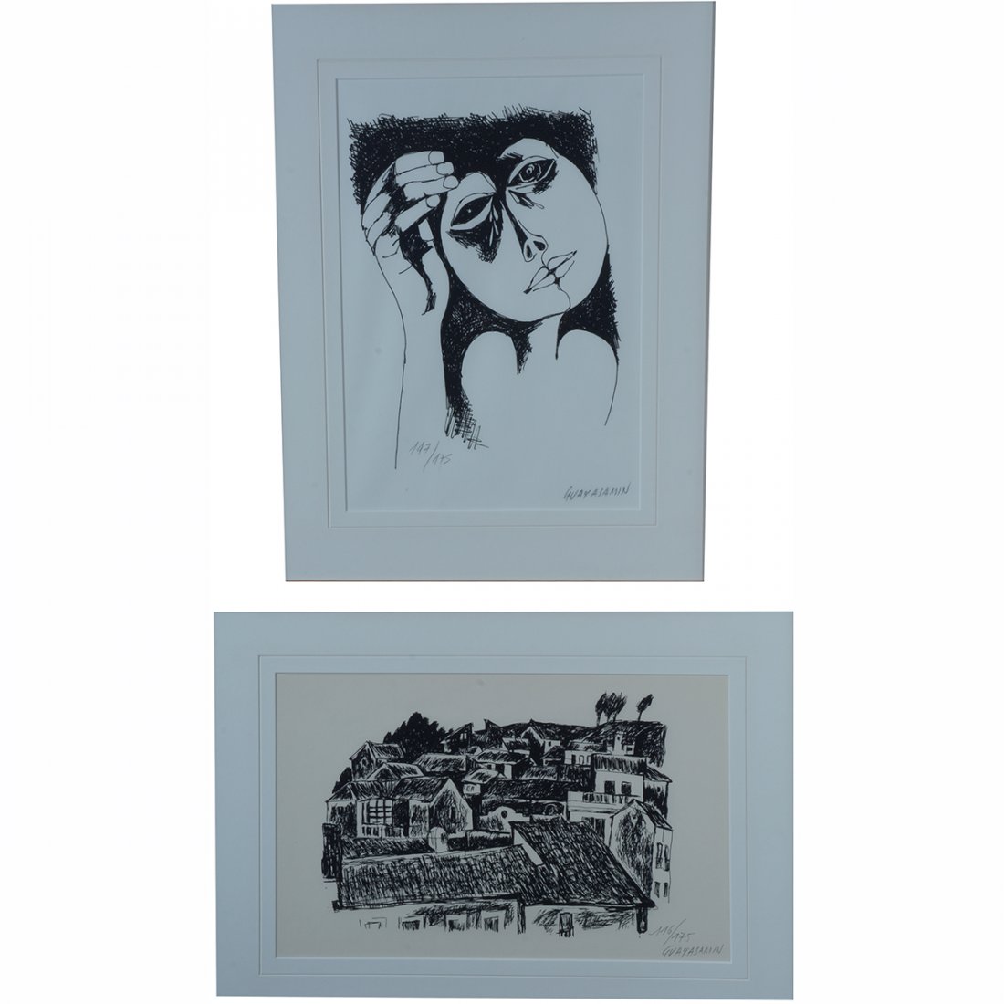 Oswaldo Guayasamin, Pair of Lithographs (1 of 8)