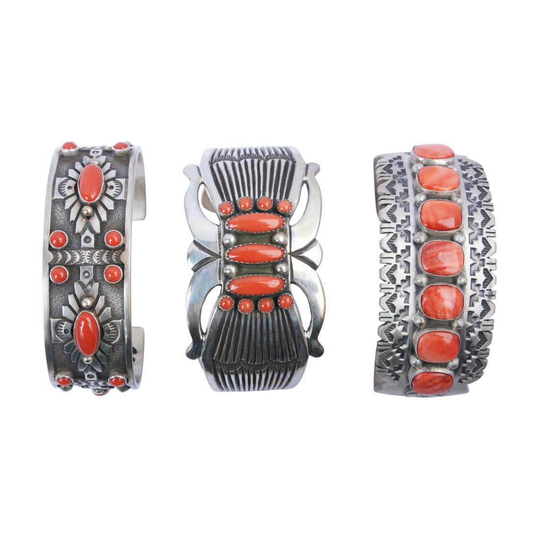 *Collection of Three Native American Coral, Spondylus (1 of 7)