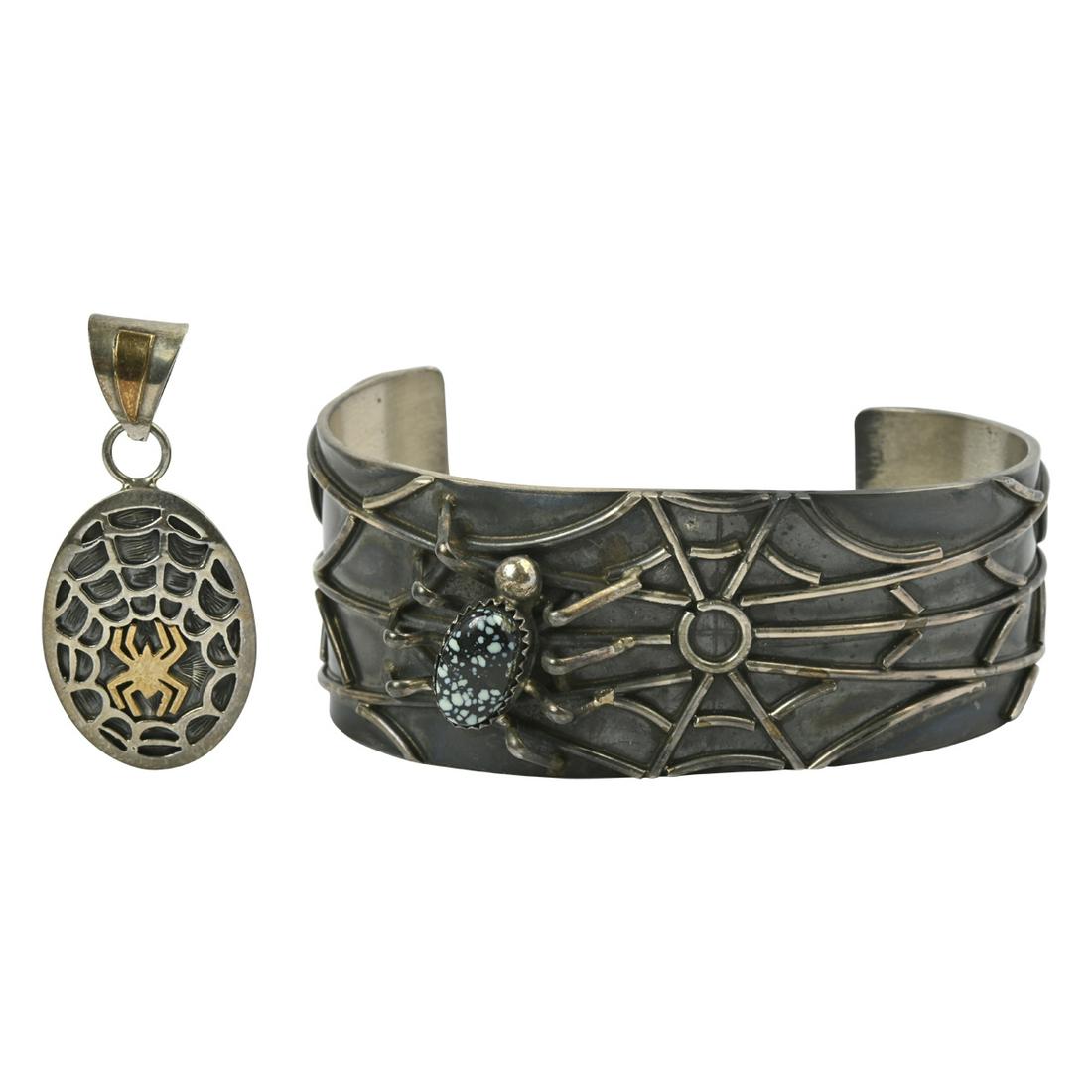 Native American Turquoise, Sterling Silver, 14k Yellow (1 of 5)